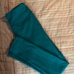 Teal 90 degree full length legging